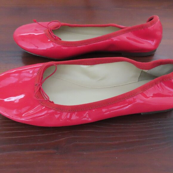 J.Crew Red Patent Leather Ballet Shoes Size 5 - Picture 8 of 10